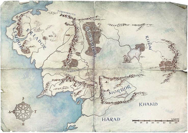 Lord of the Rings mapa potvrđuje da serija nije Silmarillion ili Mladi Aragorn