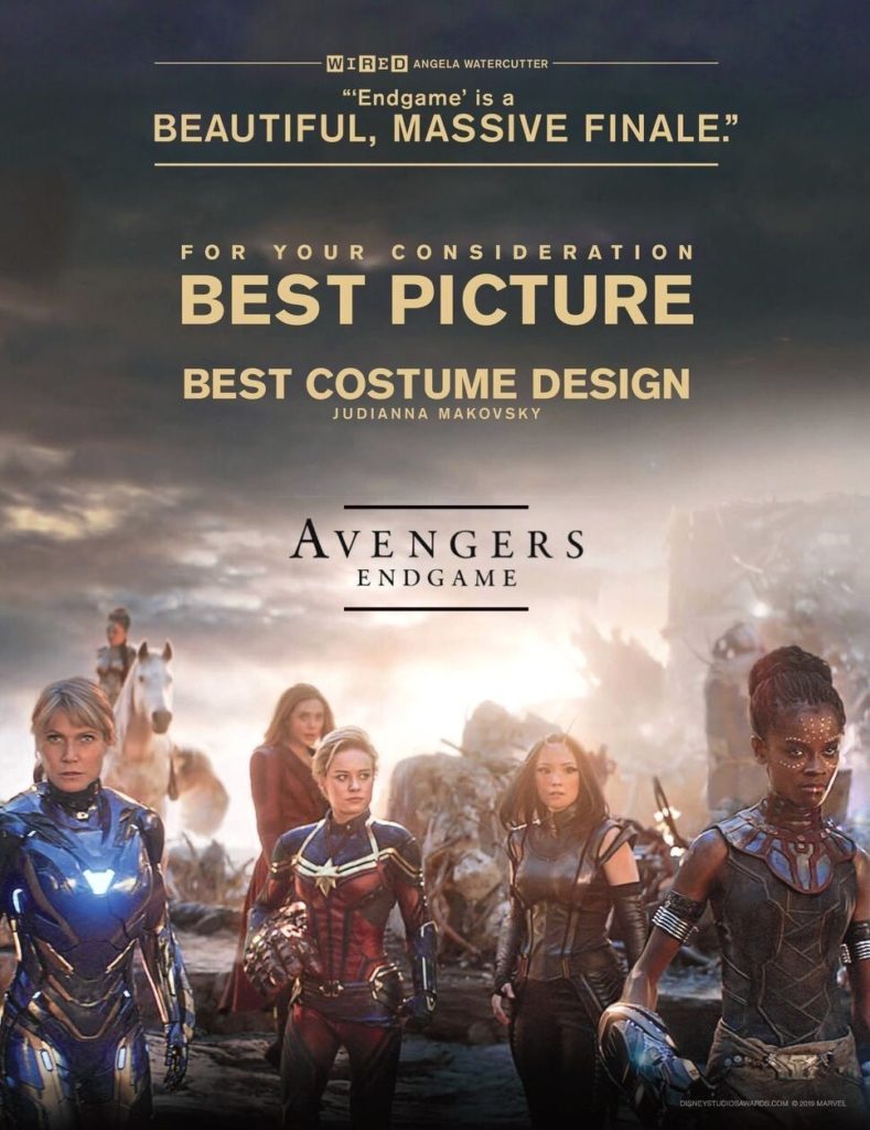 Avengers Endgame službeno krenuo u utrku za Oscare