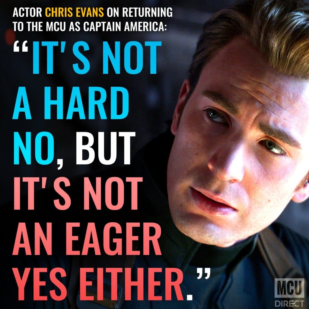 Chris Evans o povratku kao Kapetan Amerika: “Nikad ne reci nikad.”