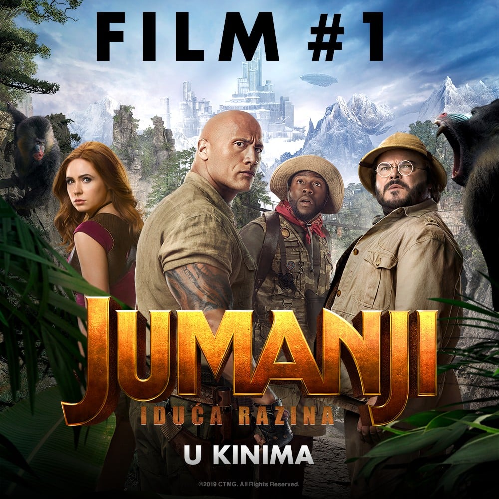 Novi Jumanji ponovno ruši rekorde - Film #1 u domaćim i svjetskim kinima!